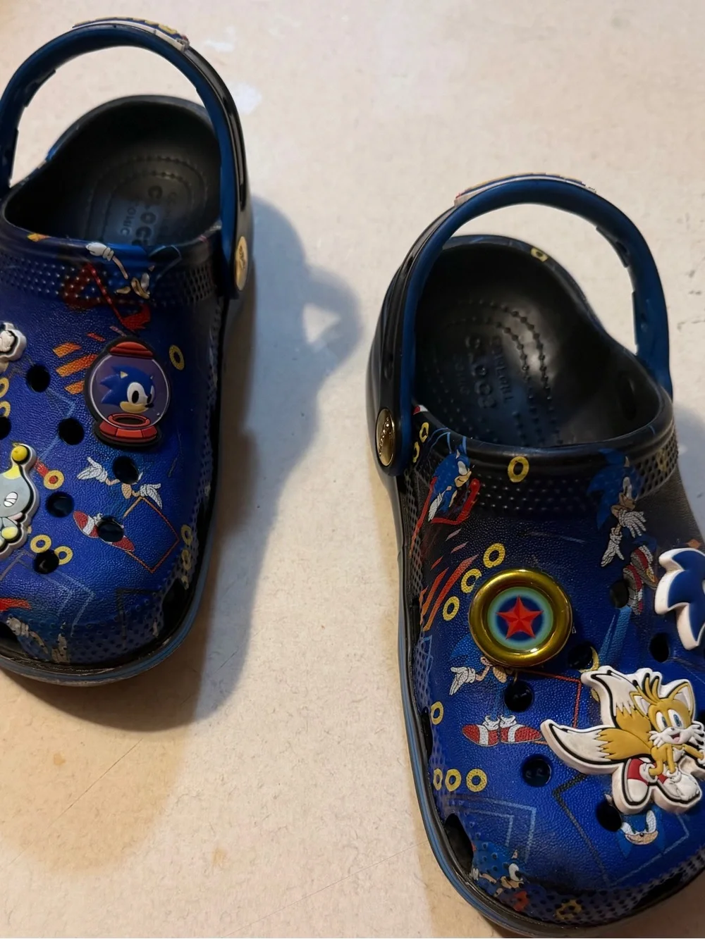CROCS Kids Blue Sonic & Tails Clog Sandals